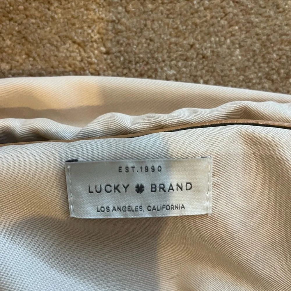 Lucky Brand Tan Hobo Bag with Spiral Design